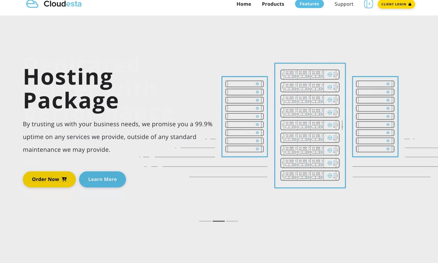 Cloudesta dedicated hosting packages