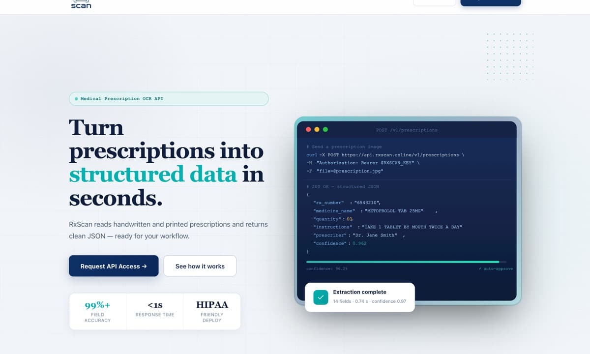 OCR Prescription Scanning Platform