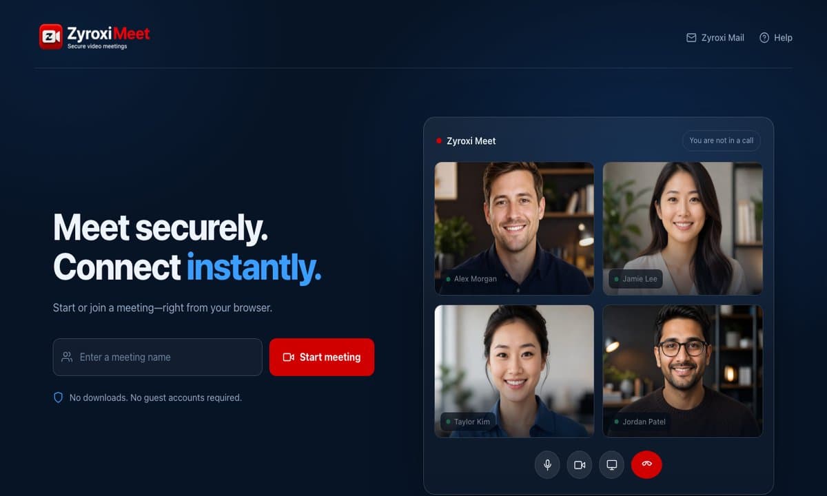Secure Video Meetings Platform